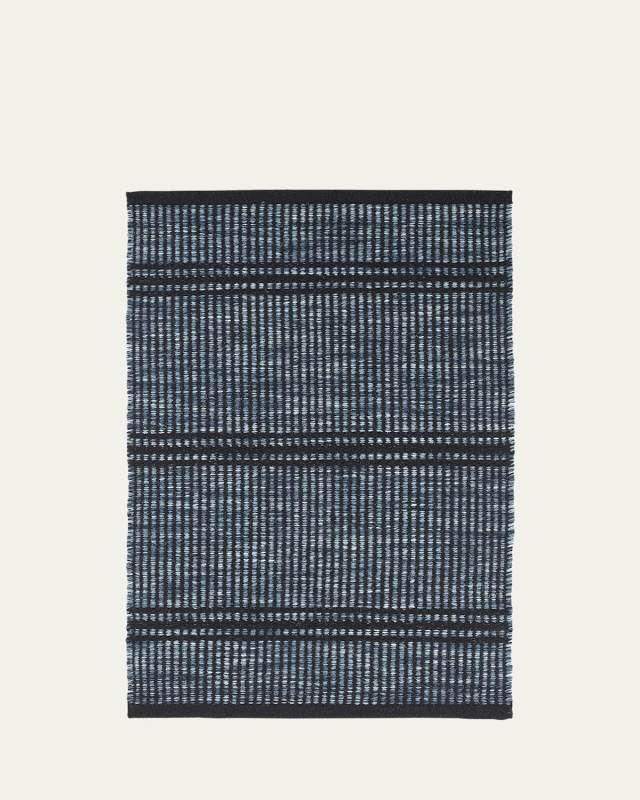 Malta Navy Handwoven Rug, 8' x 10'